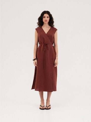 AmourLinen Dress 'Aurora' in Brown