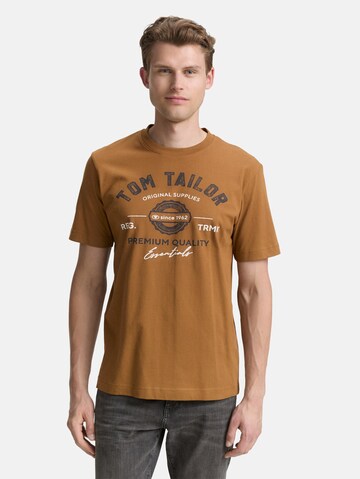 TOM TAILOR Shirt in Bruin: voorkant