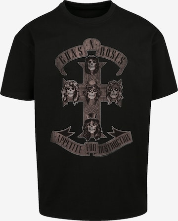 T-Shirt 'Guns 'n' Roses' F4NT4STIC en noir : devant