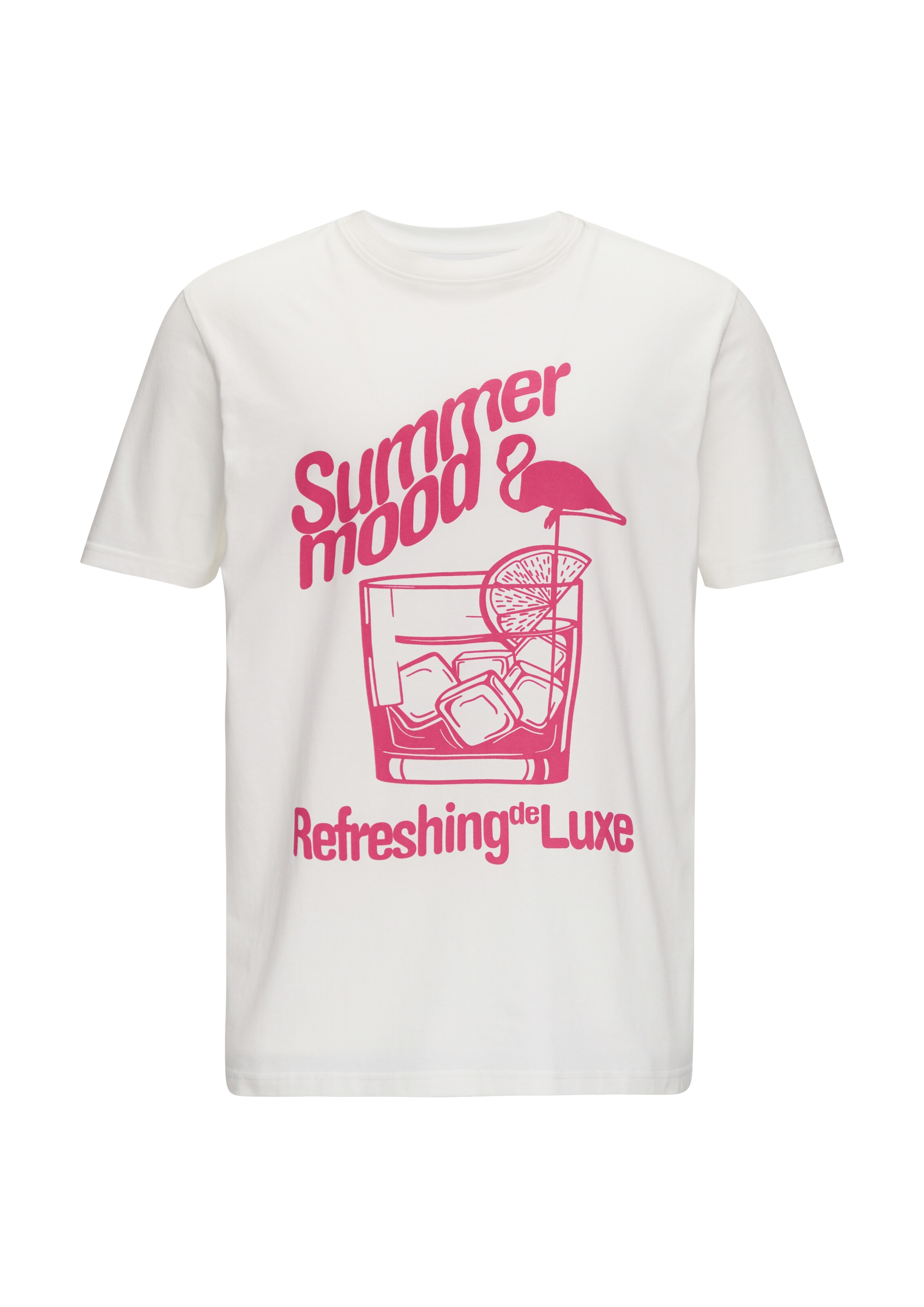 T-Shirt QS en blanc : devant