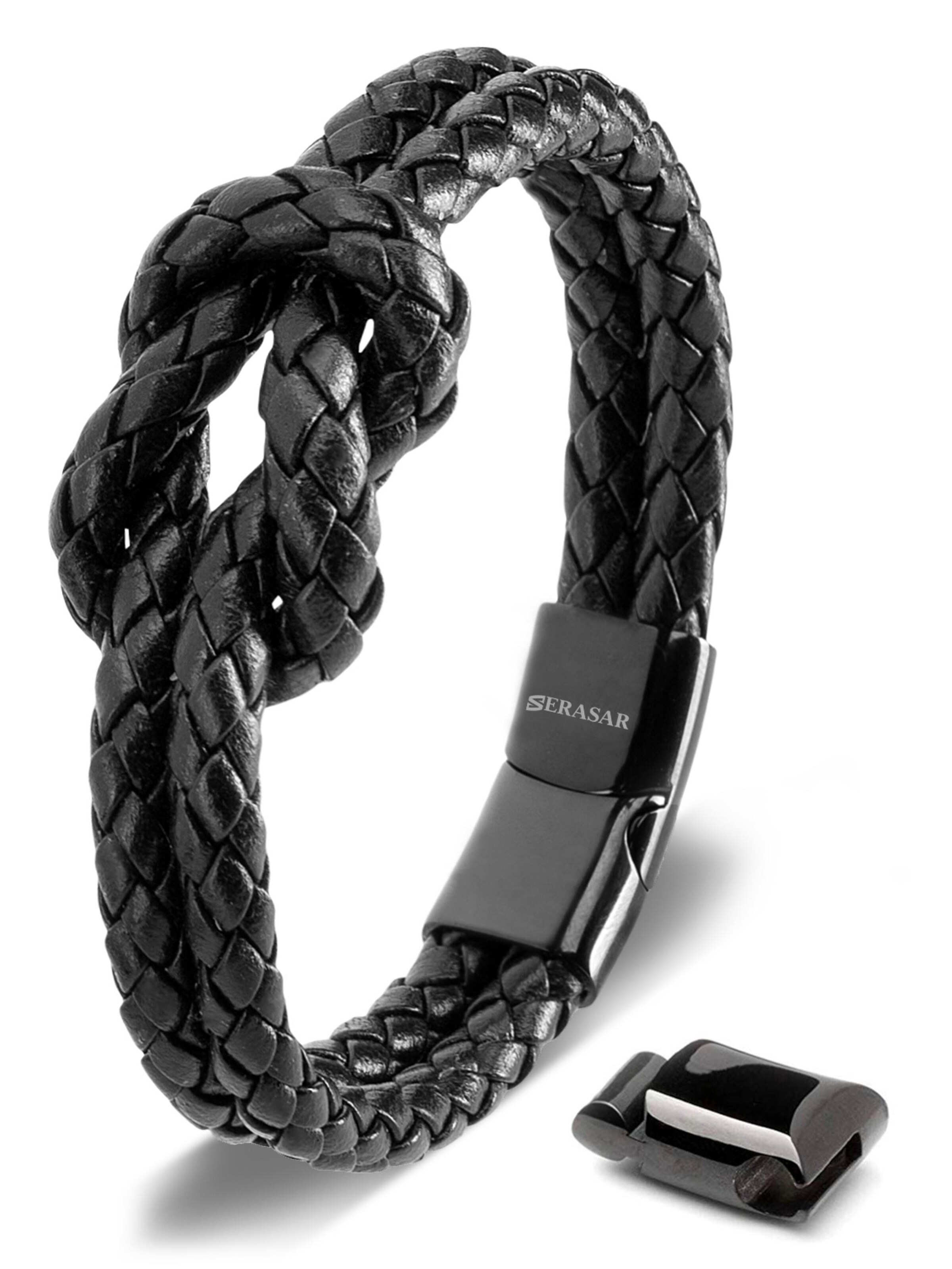 Bracelet 'Knot' SERASAR en noir : devant
