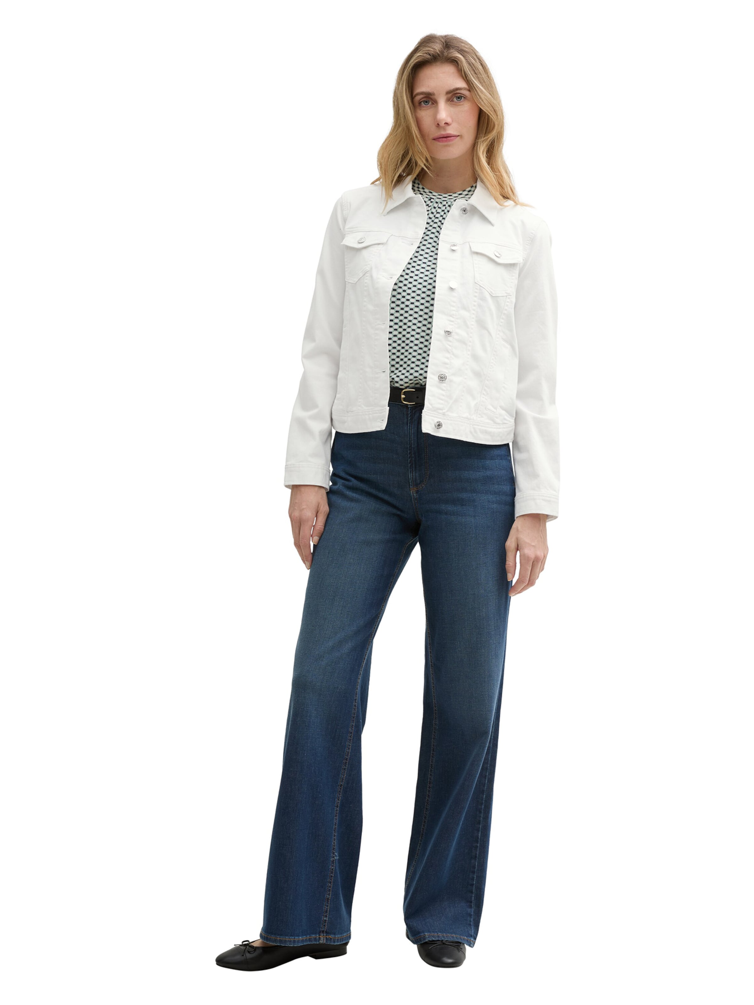 TOM TAILOR Φθινοπωρινό και ανοιξιάτικο μπουφάν σε λευκό