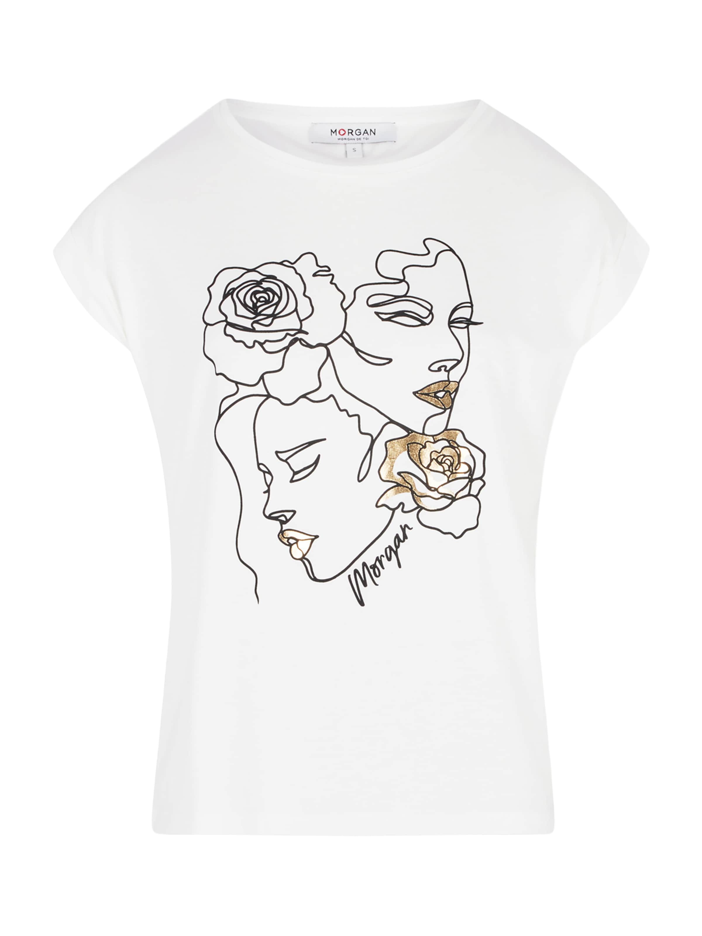 T-shirt Morgan en blanc : devant