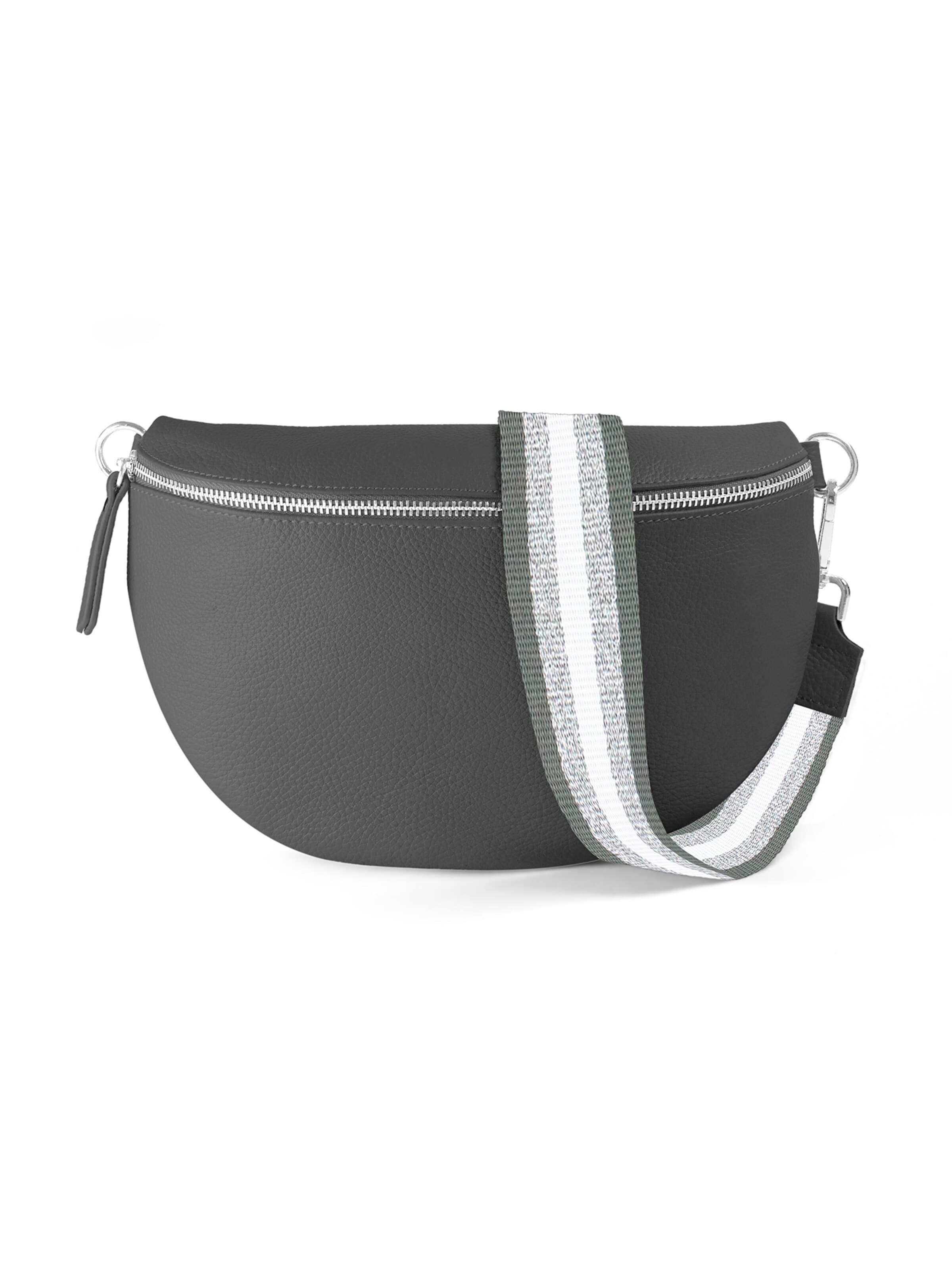 lePelou Gürteltasche 'CHIARA large'‌‌‌‌‌‌‌ in Grau: Vorderseite