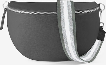 lePelou Gürteltasche 'CHIARA large' in Grau: Vorderseite
