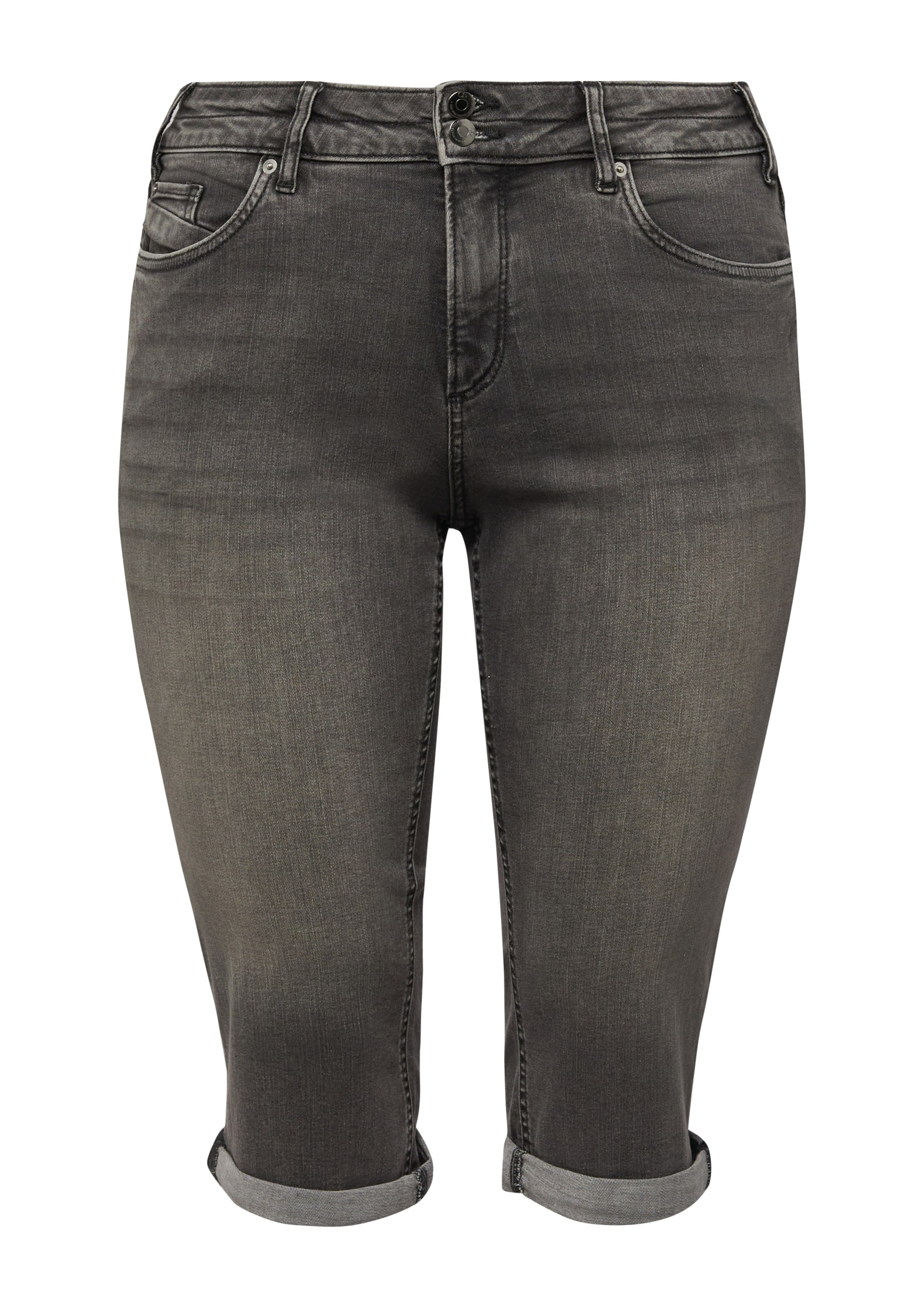 QS Slimfit Jeans in Grijs: voorkant