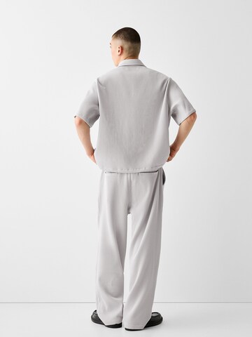 Bershka Regular Fit Hemd in Grau