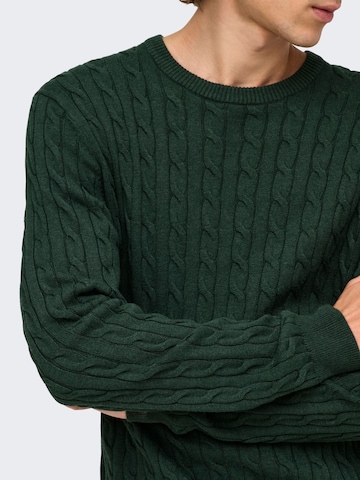 Only & Sons Trui 'ONSLOUI' in Groen