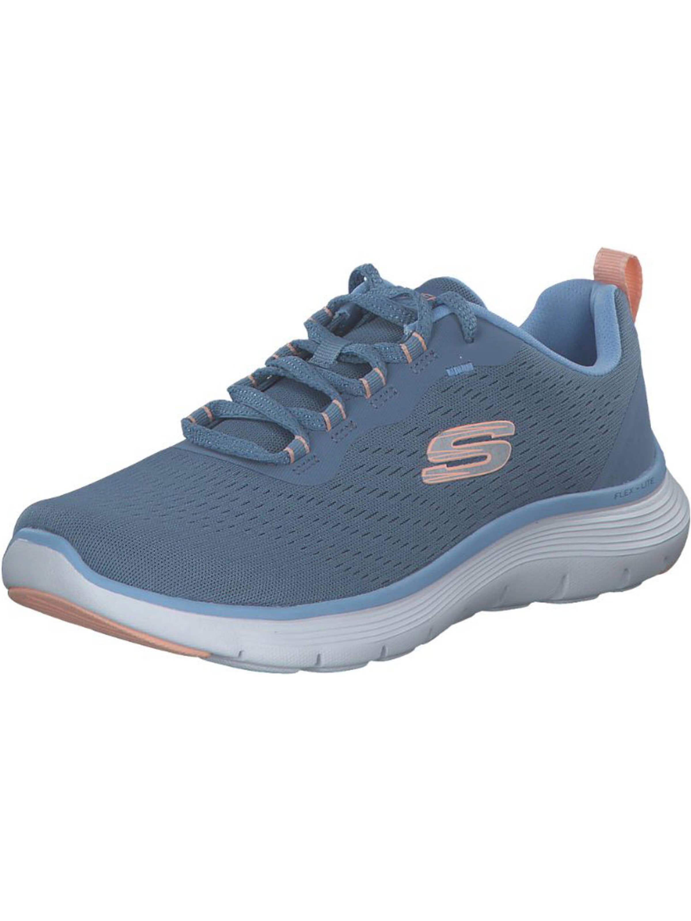 Baskets basses SKECHERS en bleu : devant