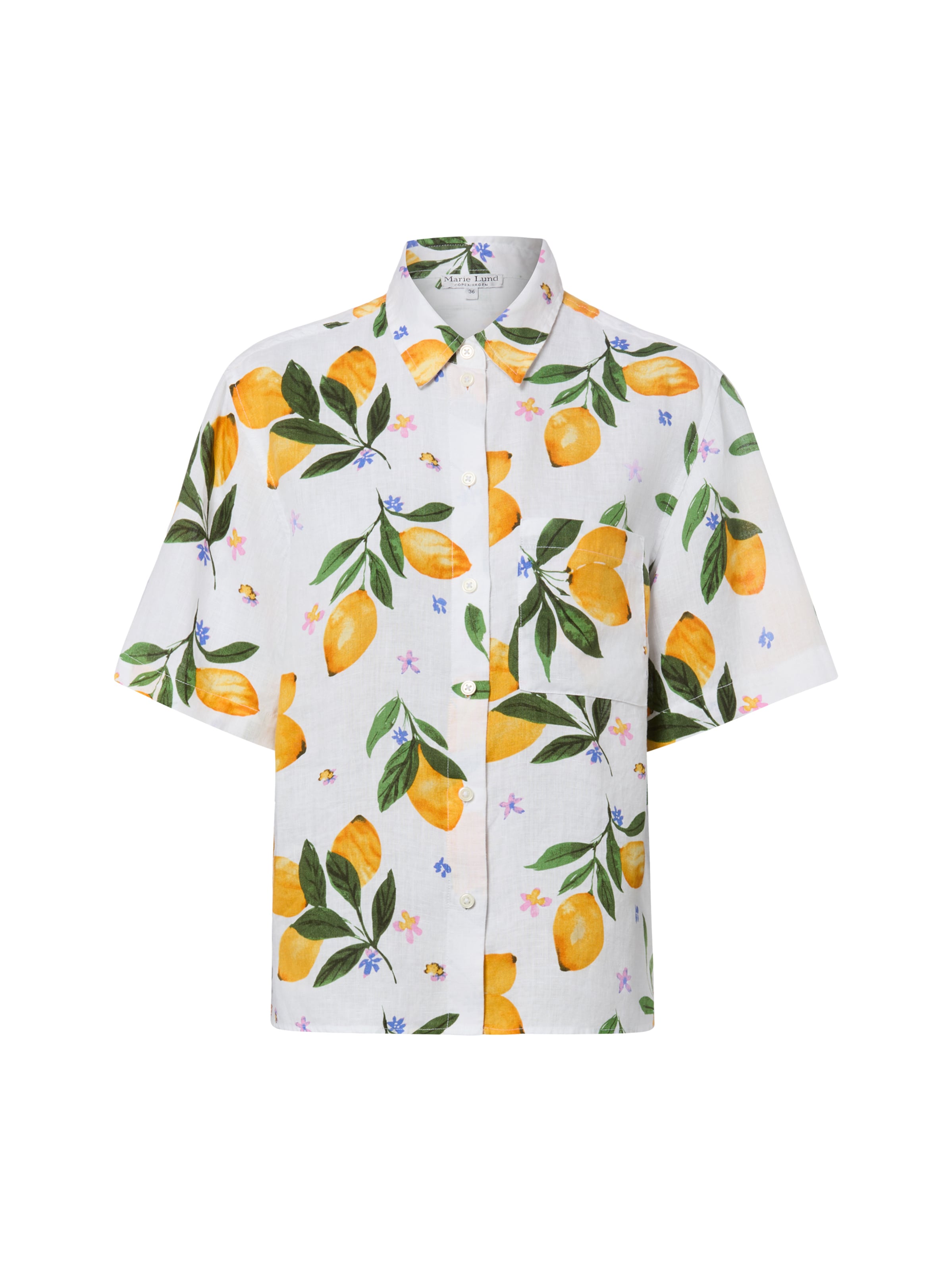 Marie Lund Blouse in Wit: voorkant