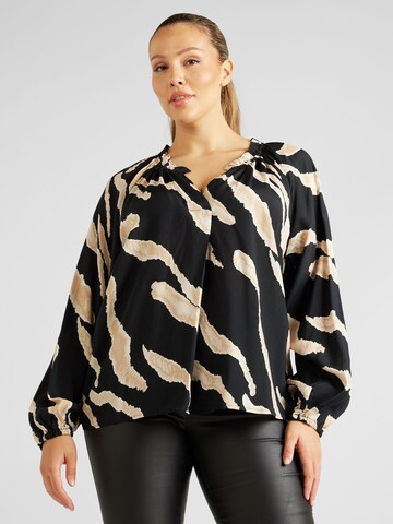 Vero Moda Curve Blouse 'Marisol' in Zwart: voorkant