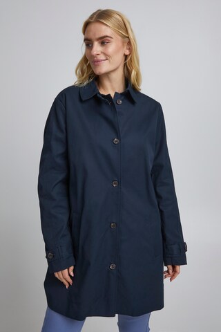 Fransa Between-Seasons Coat 'FRESCAS 1' in Blue: front