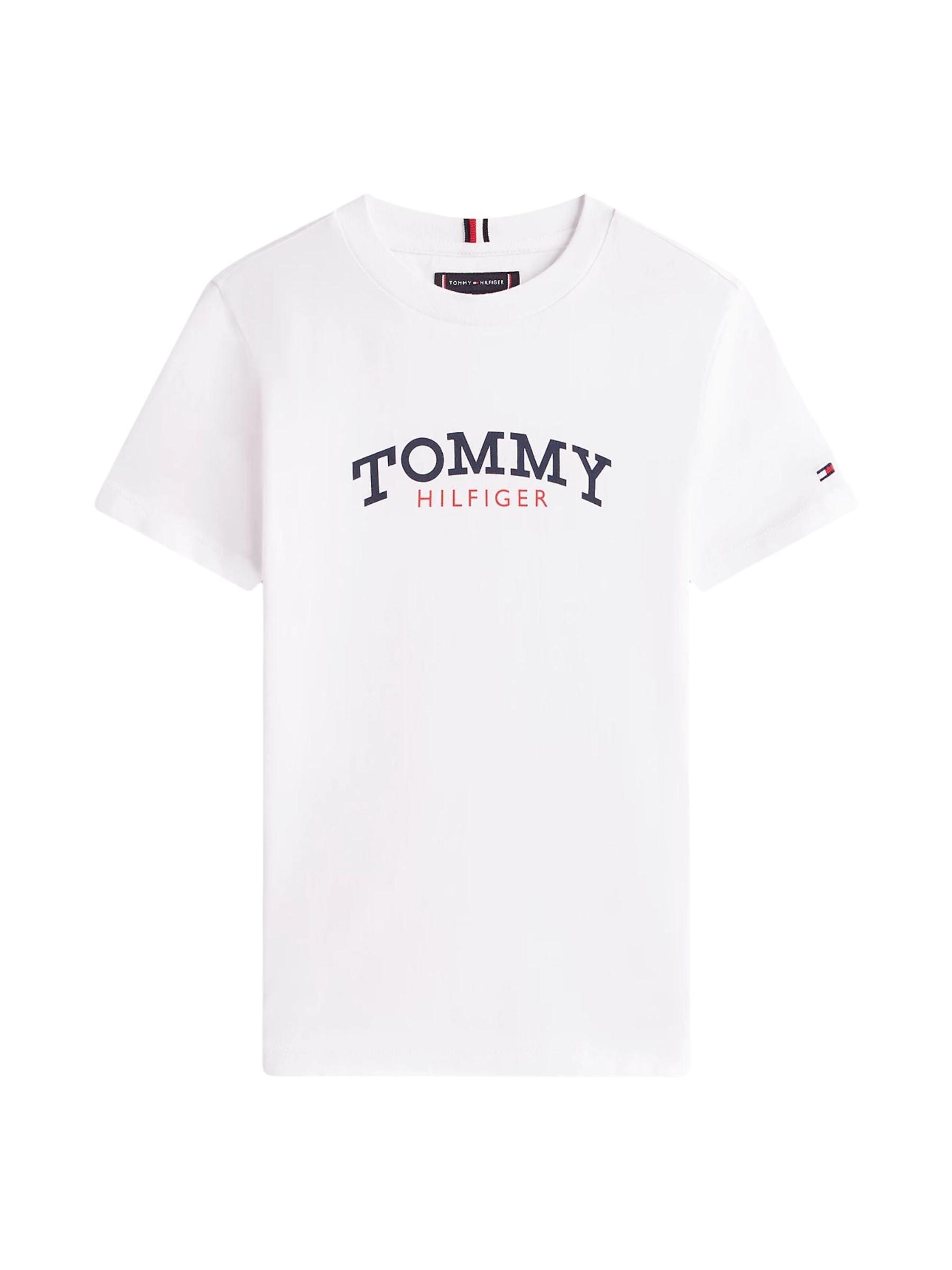 T-Shirt Tommy Hilfiger Kids en blanc : devant