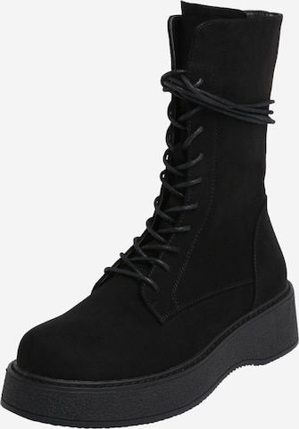 ABOUT YOU Lace-Up Boots 'Lotte' in Black: front