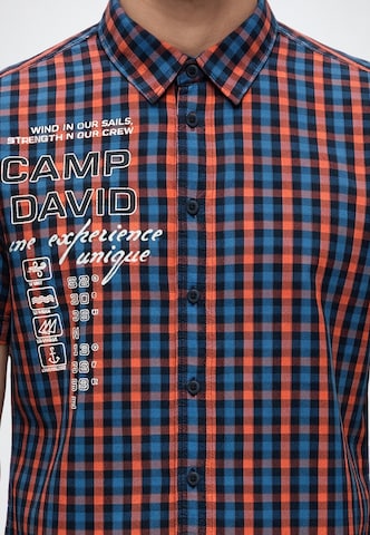 CAMP DAVID - Slim Fit Camisa em laranja