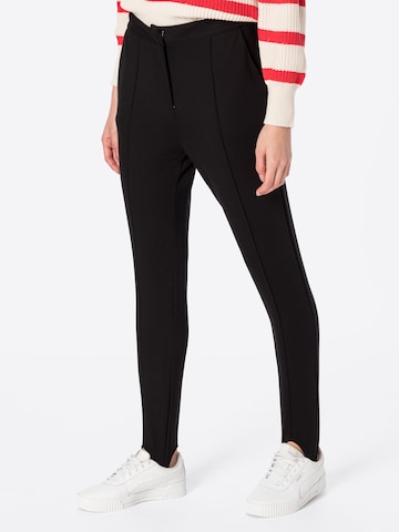 Coupe slim Pantalon Warehouse en noir : devant