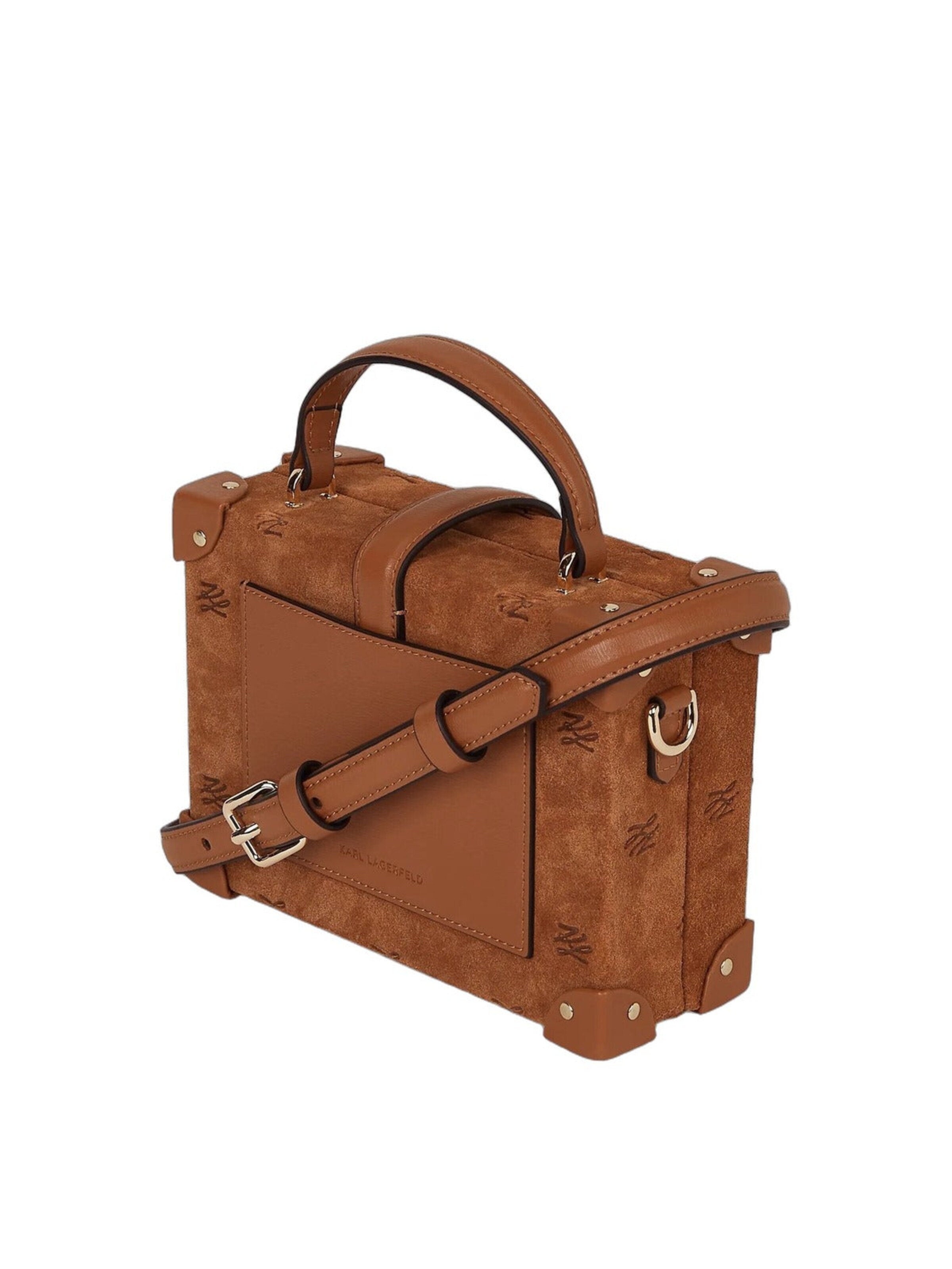 Karl Lagerfeld Kézitáska 'K/AUTOGRAPH PADLOCK S TRUNK SD' - barna