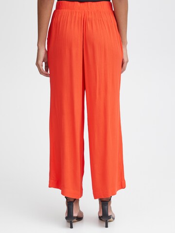 ICHI Szeroka nogawka Spodnie 'Marrakech' w kolorze pomarańczowy