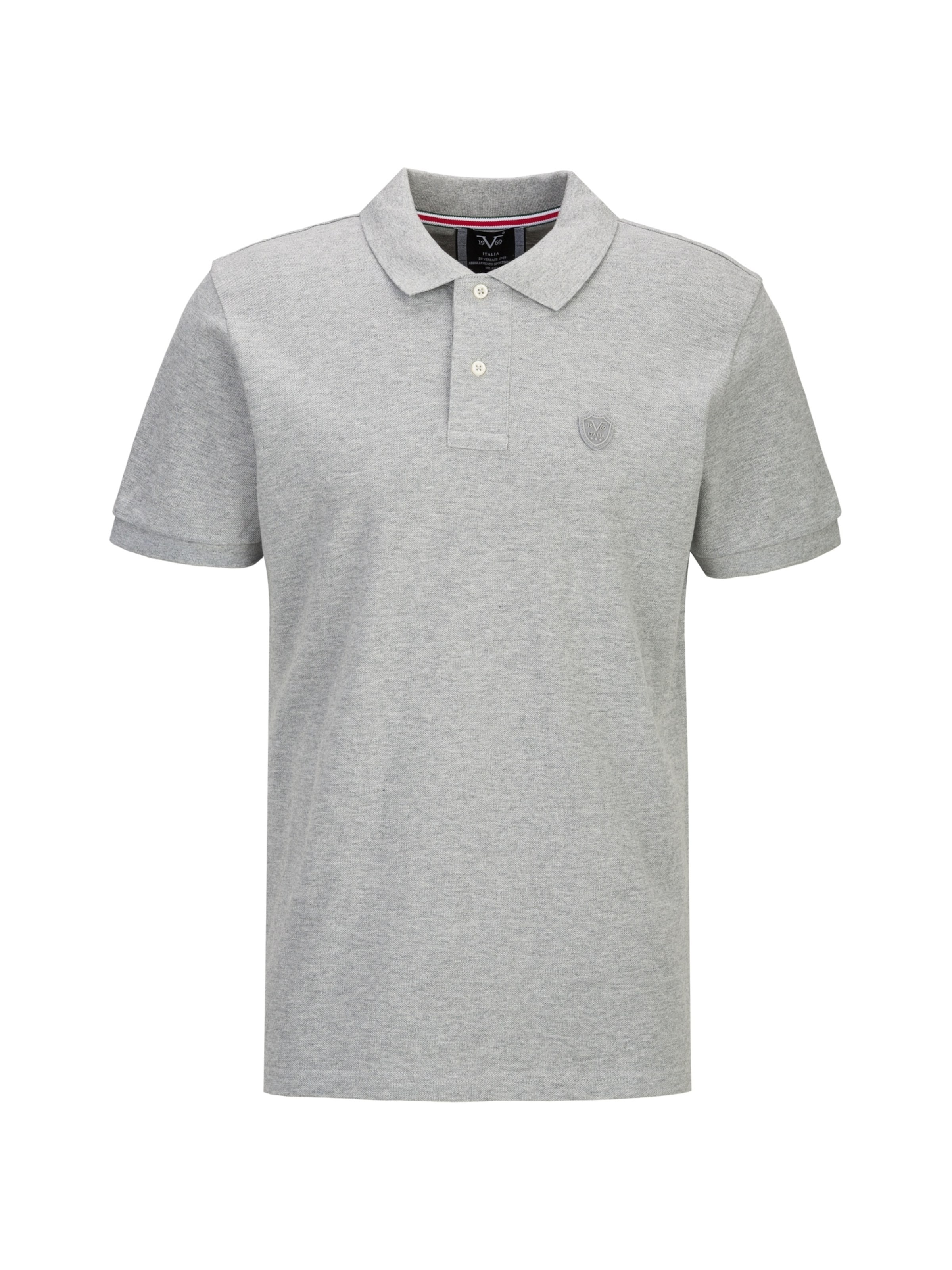 19V69 ITALIA Poloshirt 'Emilio' in Grau: Vorderseite