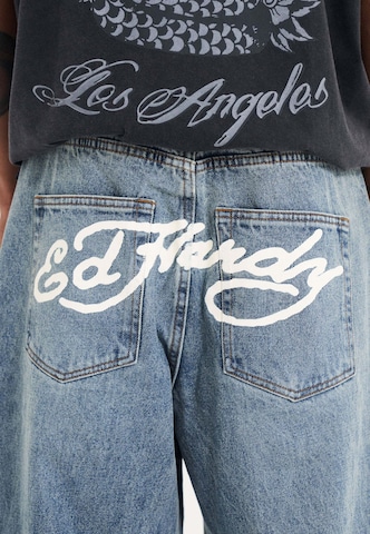 Ed HardyLoosefit Traperice 'NYC Skull' - plava boja