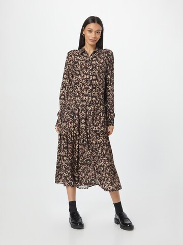 True Religion Shirt Dress in Brown: front