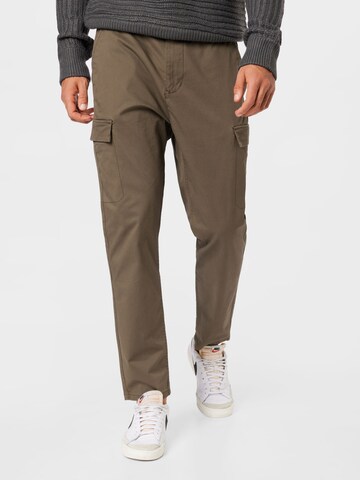 ESPRIT - regular Pantalón cargo en verde: frente