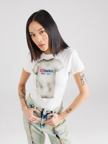 T-shirt 'UNCUTIE' DIESEL en blanc : devant