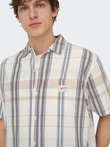 Only & Sons Comfort Fit Hemd 'ONSEBERT' in Weiß