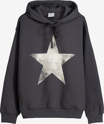 Bershka Sweatshirt in Grijs: voorkant