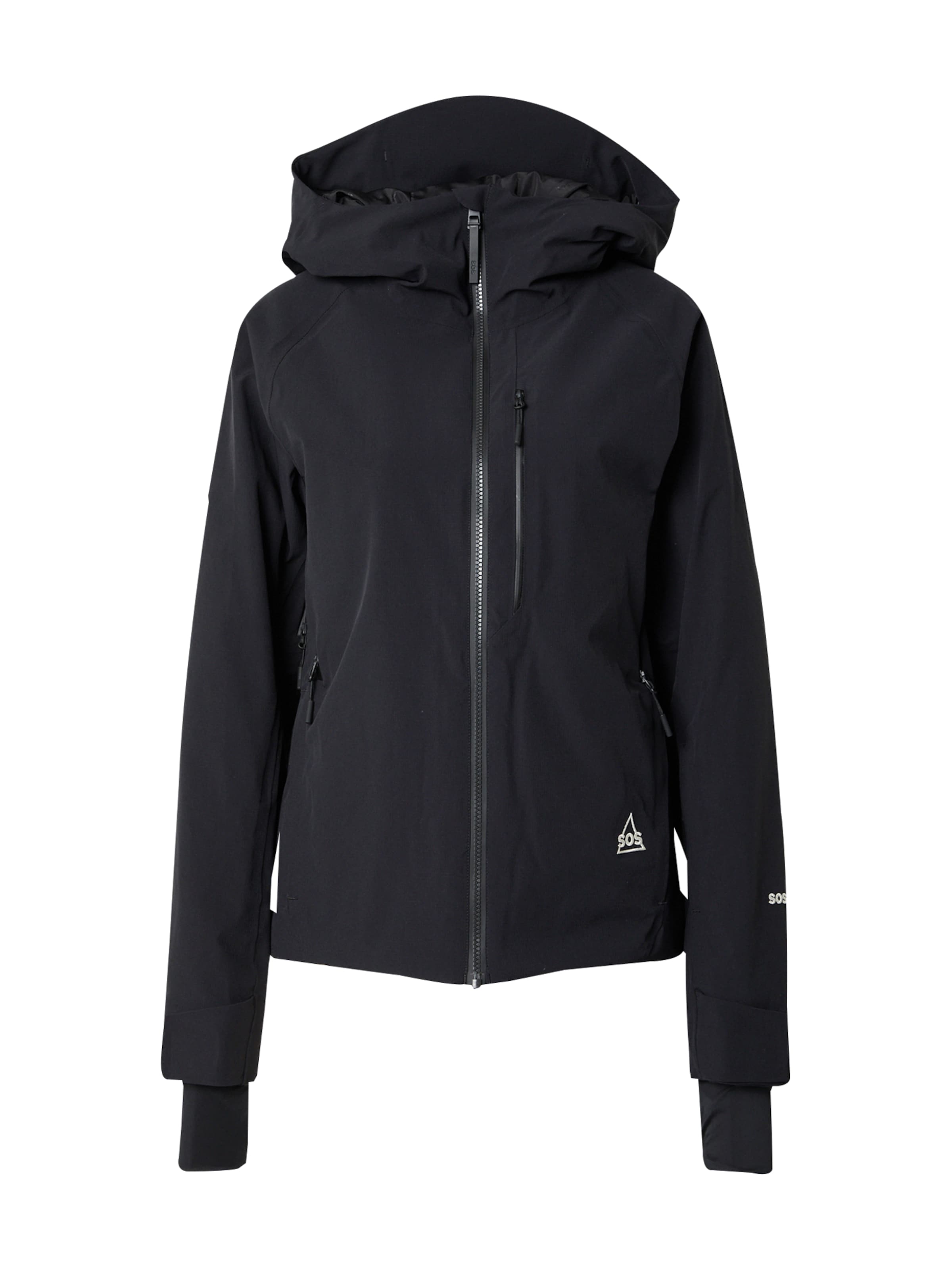 SOS Sportjacke 'Cervinia' in Schwarz: Vorderseite