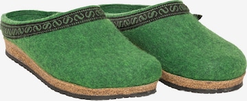 Stegmann Clogs 'Filz' in Grün: Vorderseite