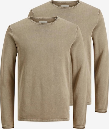 JACK & JONES Sweater 'Leo' in Brown: front