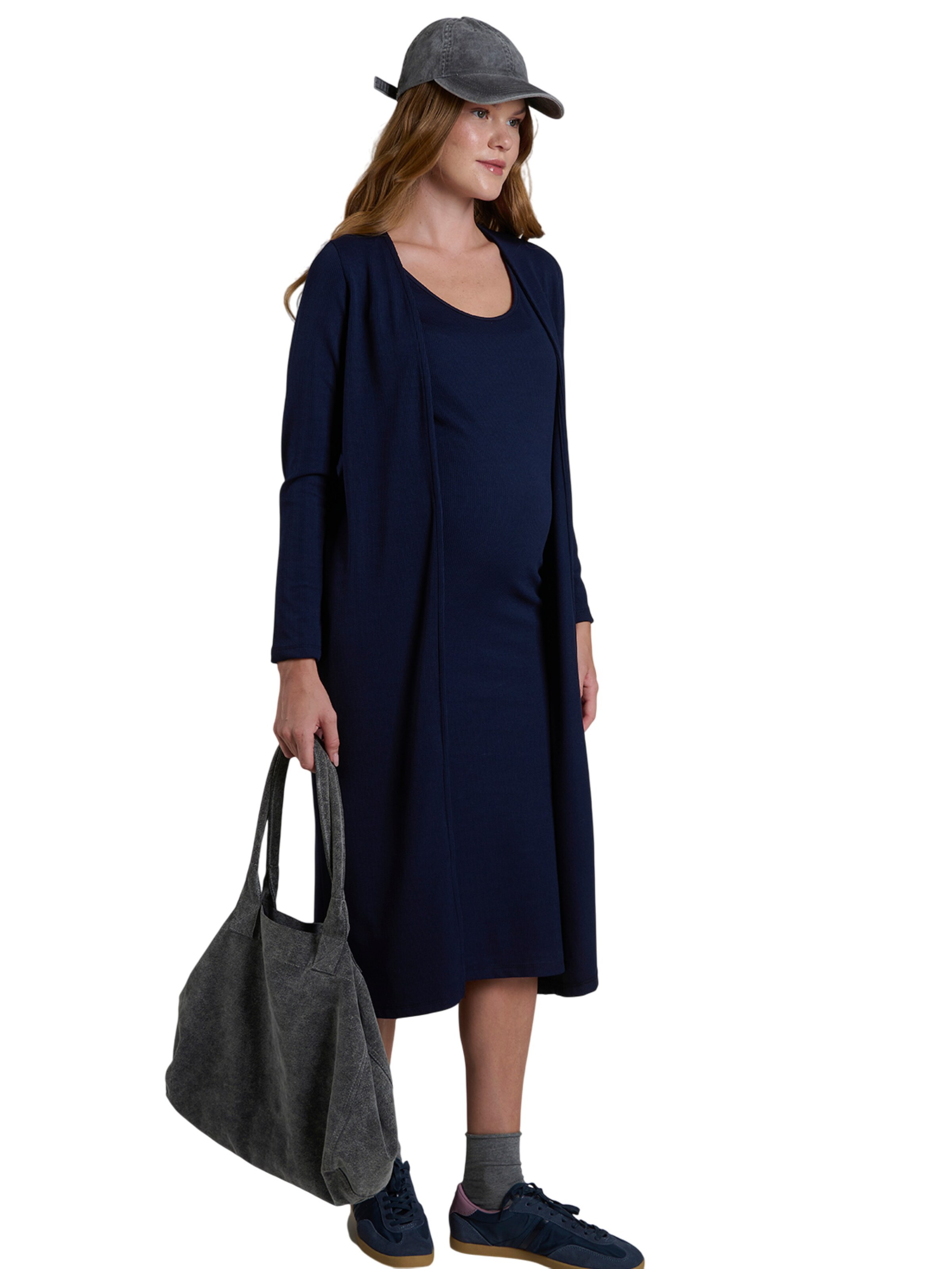 LYN MAMA Kleid in Blau: Vorderseite