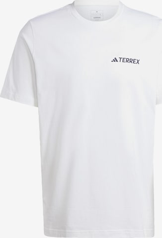 ADIDAS TERREX Performance shirt 'Mountain' in White: front
