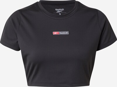 Reebok T-shirt fonctionnel 'LUX BOLD' en rouge / noir / argent / blanc, Vue avec produit