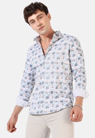 Campus Sutra Regular fit Button Up Shirt 'Sebastian' in Blue: front