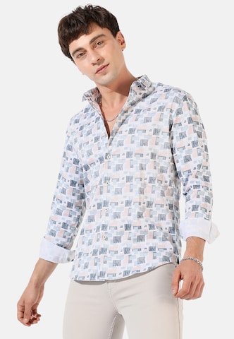 Campus Sutra Regular fit Button Up Shirt 'Sebastian' in Blue: front