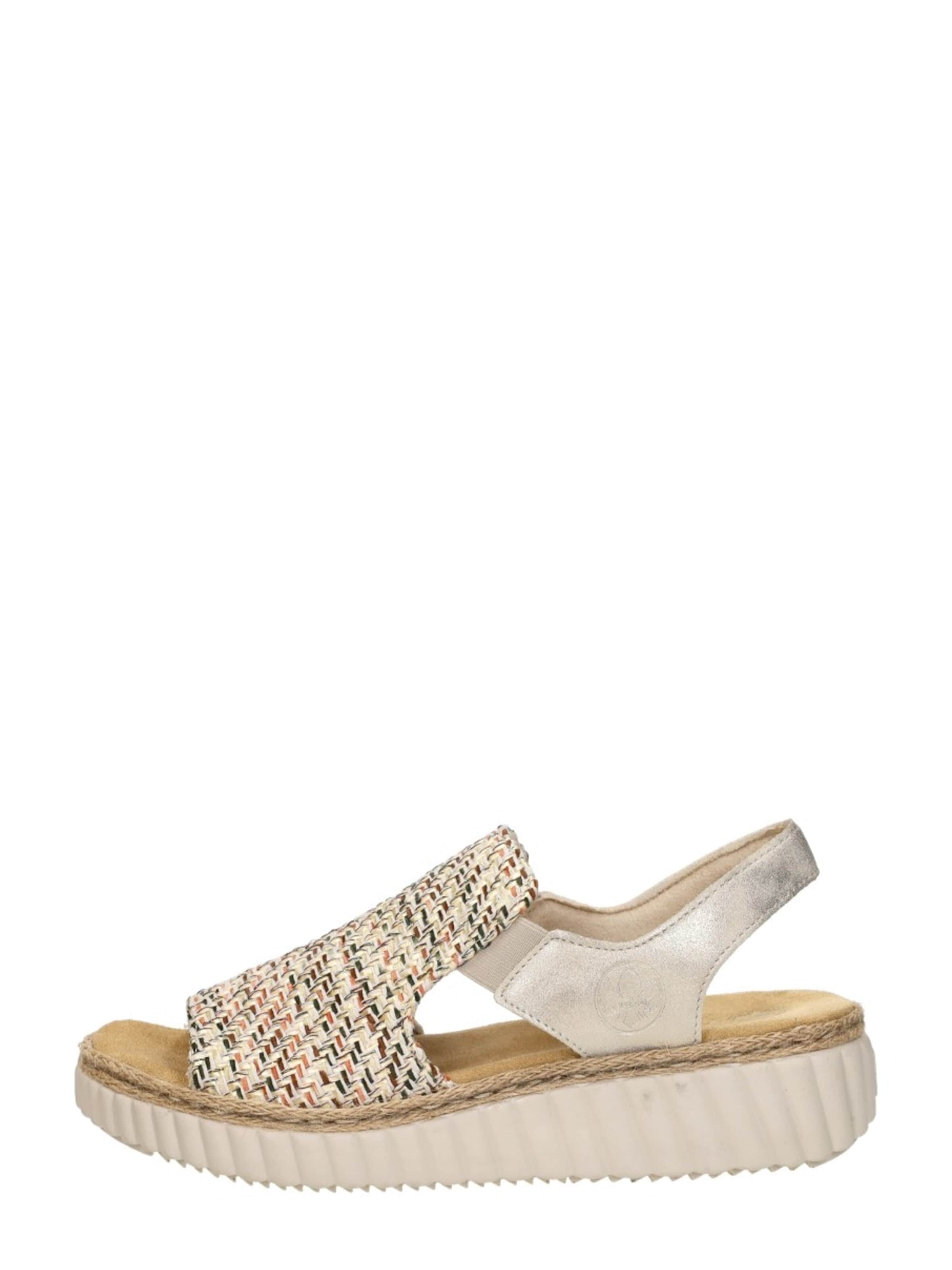 Rieker Sandal 'Sandalen Plat' in Beige: front