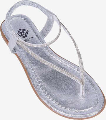 Desa - Sandalias de dedo 'Zehenstegsandalen' en plata: frente