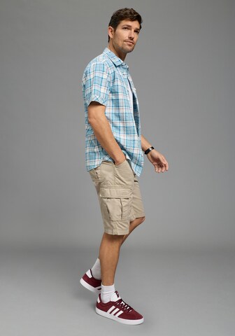 Man's World Comfort Fit Hemd in Blau