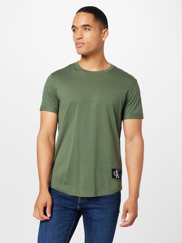 T-Shirt Calvin Klein Jeans en vert : devant