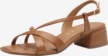 Sandales à lanières Tamaris en marron : devant