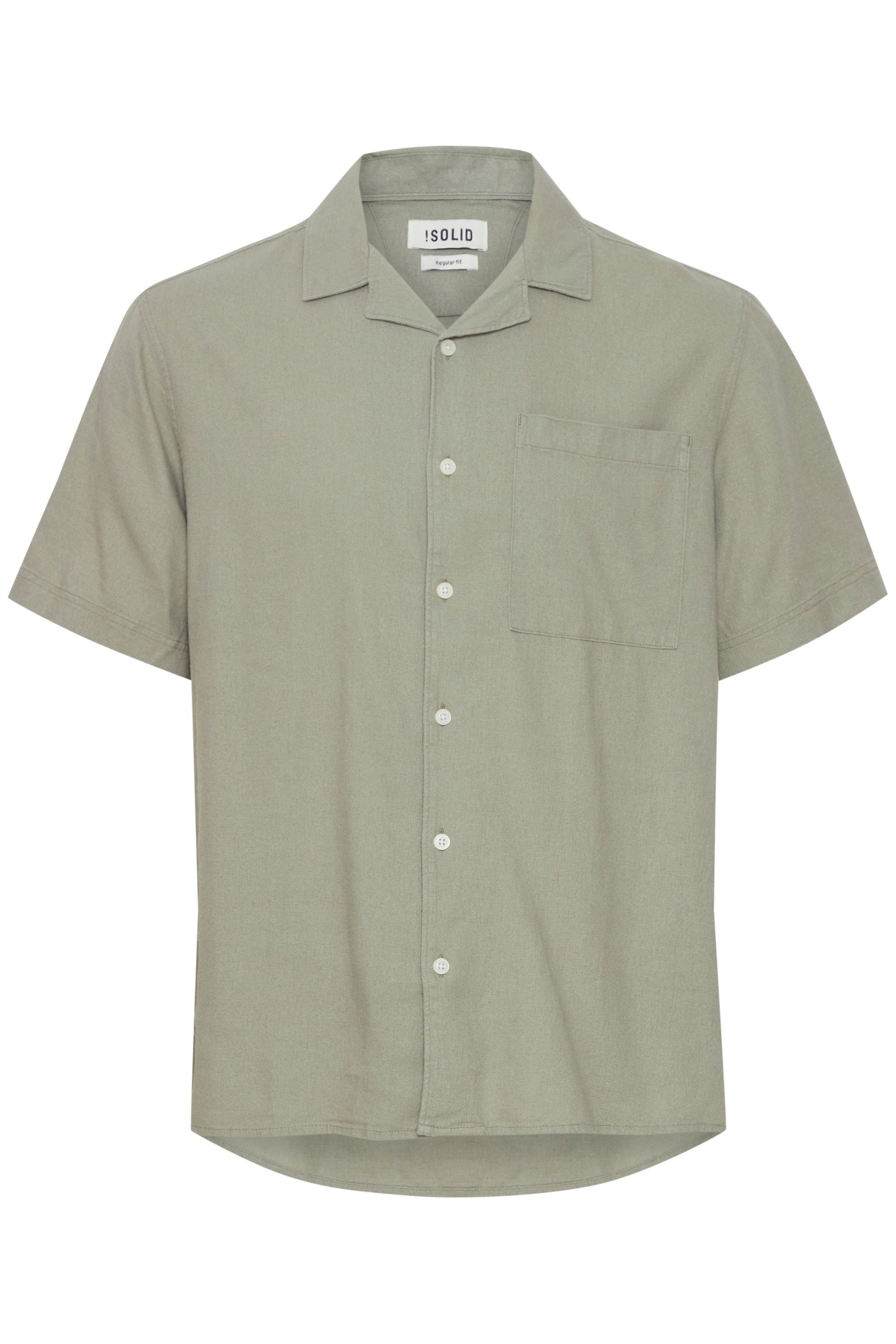 !Solid Regular Fit Skjorte 'ALLAN' i grøn: forside