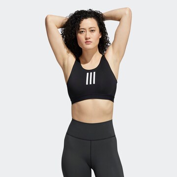 Sutien sport de la ADIDAS PERFORMANCE pe negru: față