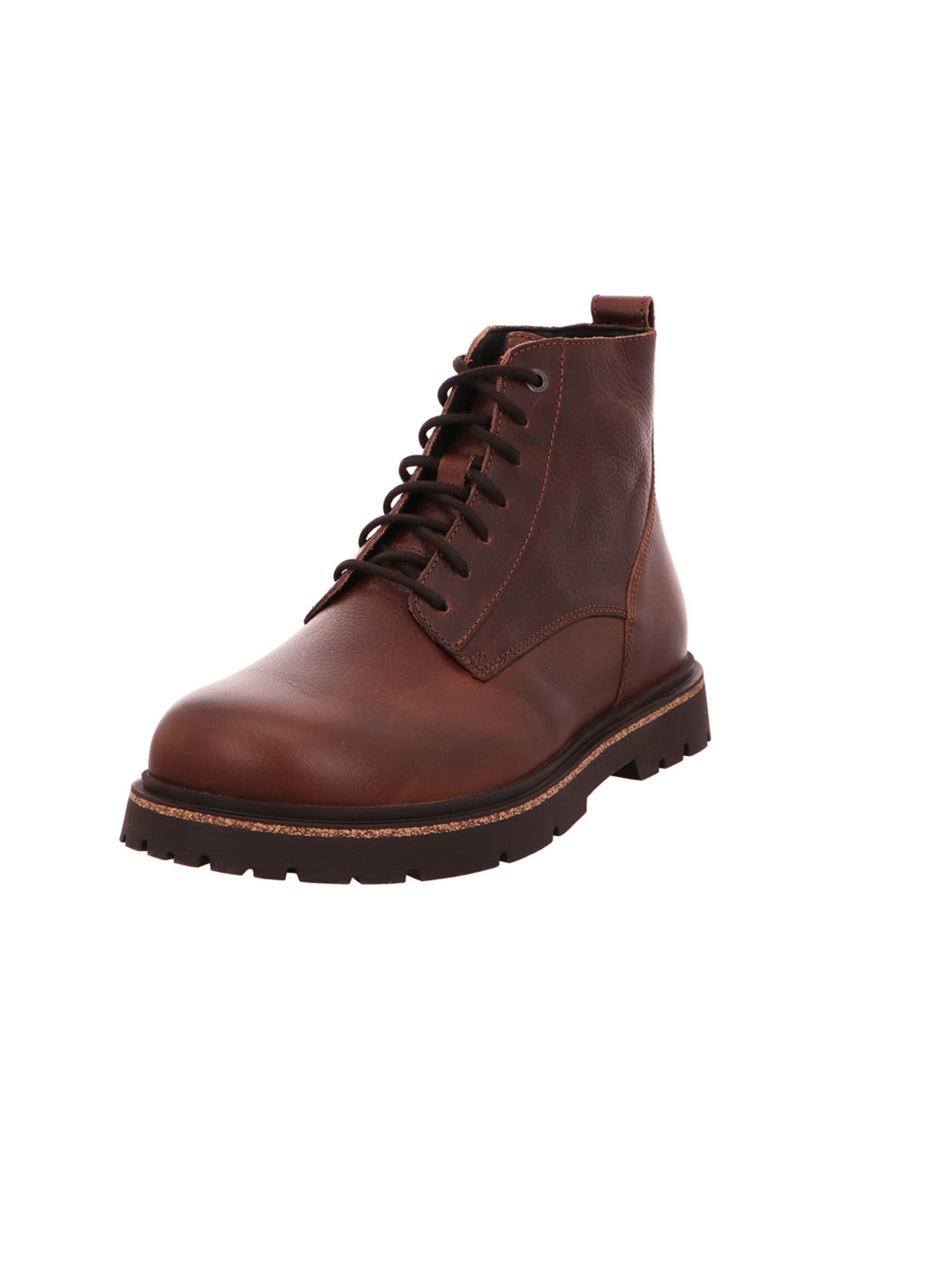 BIRKENSTOCK Lace-Up Boots in Brown: front