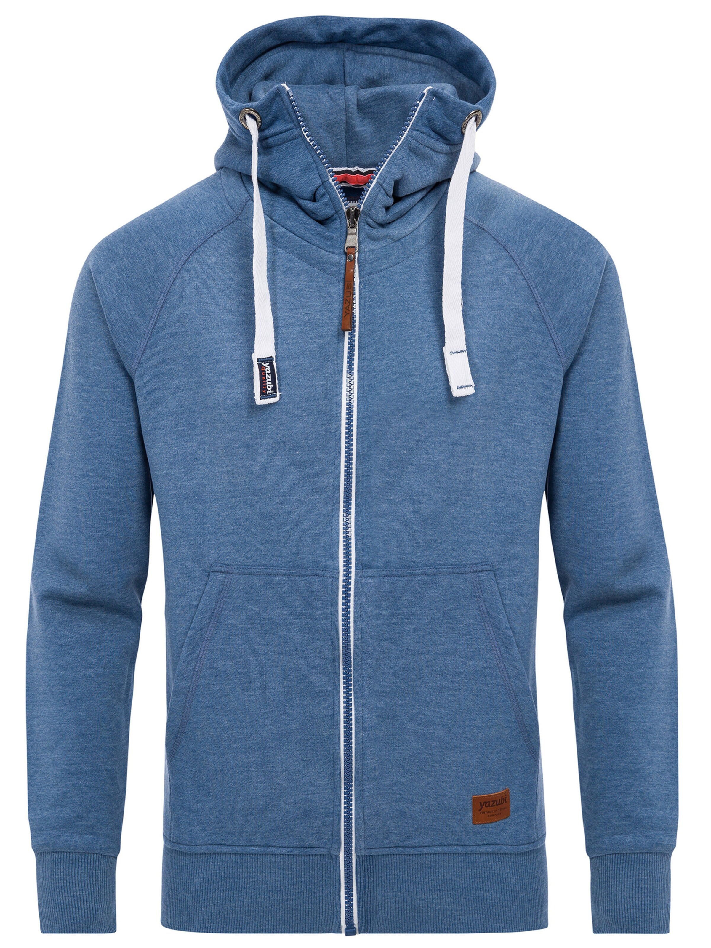yazubi Zip-Up Hoodie 'Jacob' in Blue