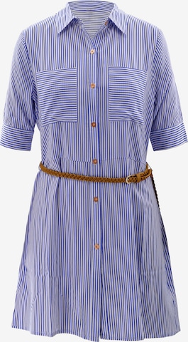 AIKI KEYLOOK Платье-рубашка в Синий: спереди