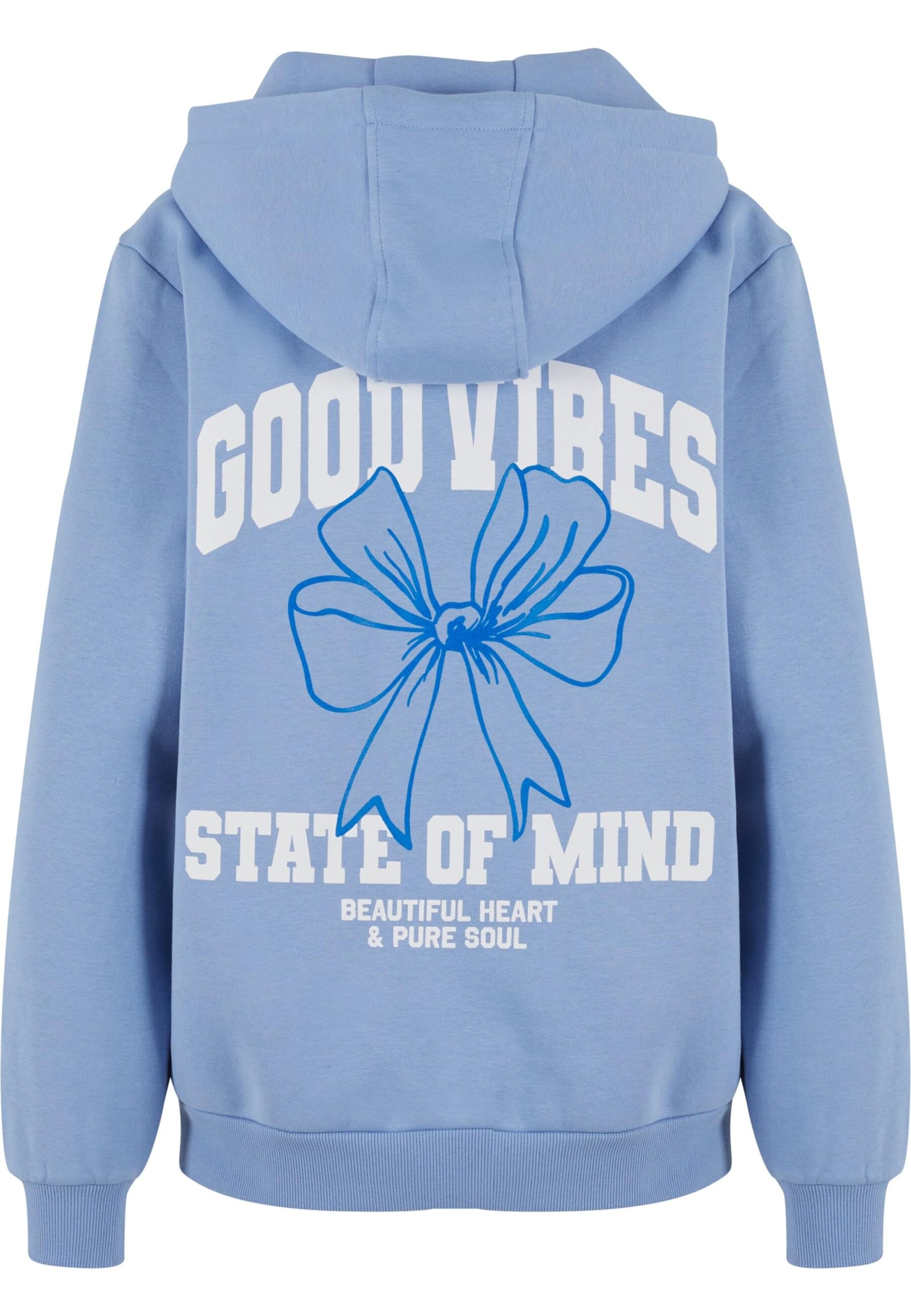 Miss Tee Sweatshirt 'Good Vibes Bow' i blå