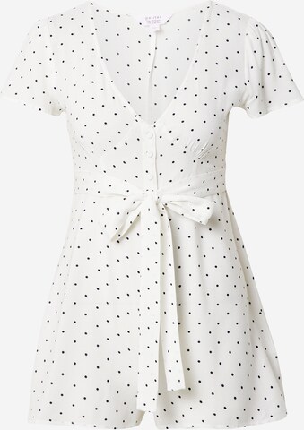 Miss Selfridge Petite - Macacões 'MONO' em branco: frente