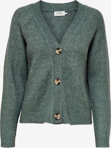 ONLY Knit Cardigan in Green: front